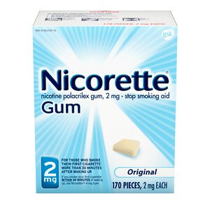 Nicorette Nicotine Gum to Stop Smoking, 2mg, 170 CT