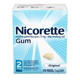 Nicorette Niotine 2mg Gum, 170 CT, thumbnail image 1 of 4