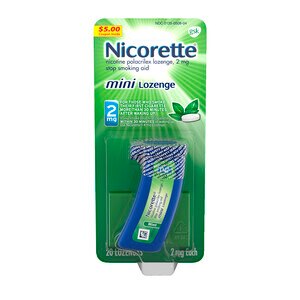 Nicorette Nicotine Lozenges to Stop Smoking, 2mg, Mint Flavor - 20 Count
