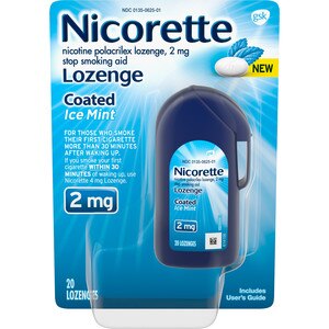 Nicorette Coated Nicotine Lozenge to Stop Smoking, Ice Mint Flavor