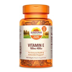 Sundown Naturals - Vitamina E en cápsulas blandas, 100 u.