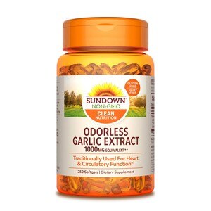 Sundown Naturals - Cápsulas blandas con ajo, sin olor, 1000 mg, 250 u.