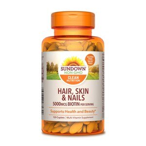 Sundown Naturals - Tabletas para cabello, piel y uñas, 120 u.