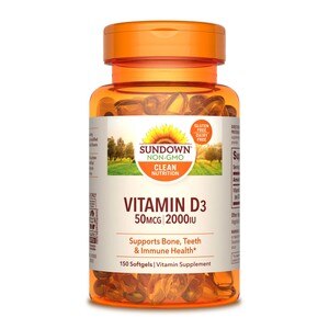 Sundown Naturals Vitamin D3 Softgels (2000 IU)