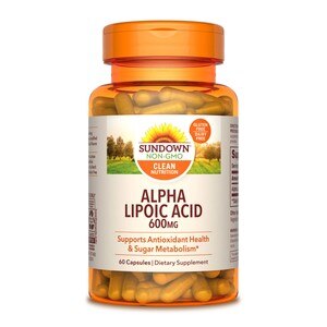 Sundown Naturals Super - Cápsulas de ácido alfa lipoico, 600 mg, 60 u.