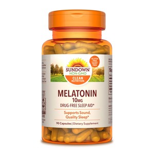 Sundown Naturals - Cápsulas de melatonina, 10 mg, 90 u.