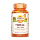 Sundown Naturals Vitamin D3 Softgels (2000 IU), thumbnail image 1 of 4