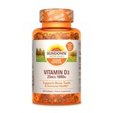 Sundown Naturals Vitamin D3 Softgels 1000 IU, thumbnail image 1 of 4