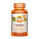 Sundown Naturals Vitamin D3 Softgels 1000 IU, thumbnail image 1 of 4