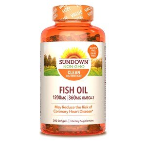 Sundown Naturals Fish Oil Softgels 1200mg
