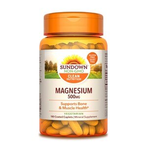 Sundown Naturals Magnesium Caplets 500mg, 180CT