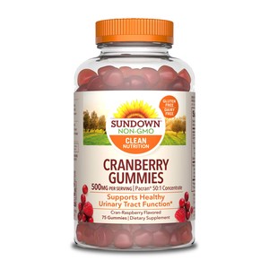 Sundown Naturals Cranberry Gummies 500mg, 75CT