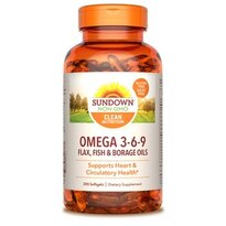 Sundown Naturals Triple Omega 3-6-9 - Cápsulas blandas, 200 u.