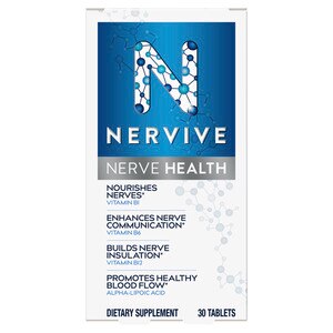 Nervive Nerve Health, for Nerve Support and Healthy Nerve Function in Fingers, Hands, Toes, & Feet, 30 CT