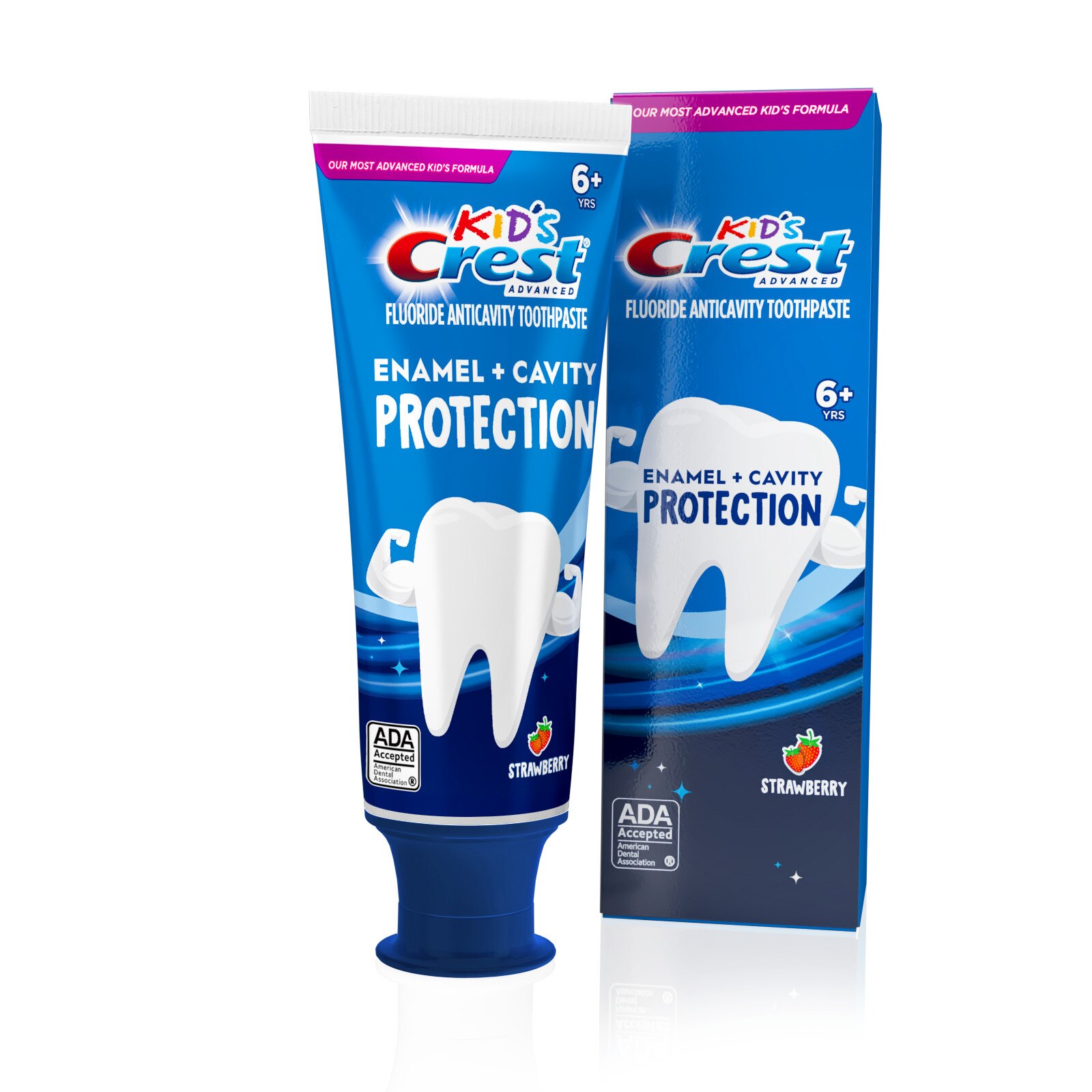 Aussie Crest Kids Enamel + Cavity Protection Toothpaste Ages 6+, Strawberry, 4.1 Oz , CVS