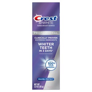 Crest 3D White Professional Fluoride Anticavity Toothpaste, Enamel Protect, 3 Oz , CVS