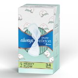 Always Pure Cotton with FlexFoam Size 2 Pads with Wings, Heavy Flow, 34 CT, thumbnail image 1 of 8