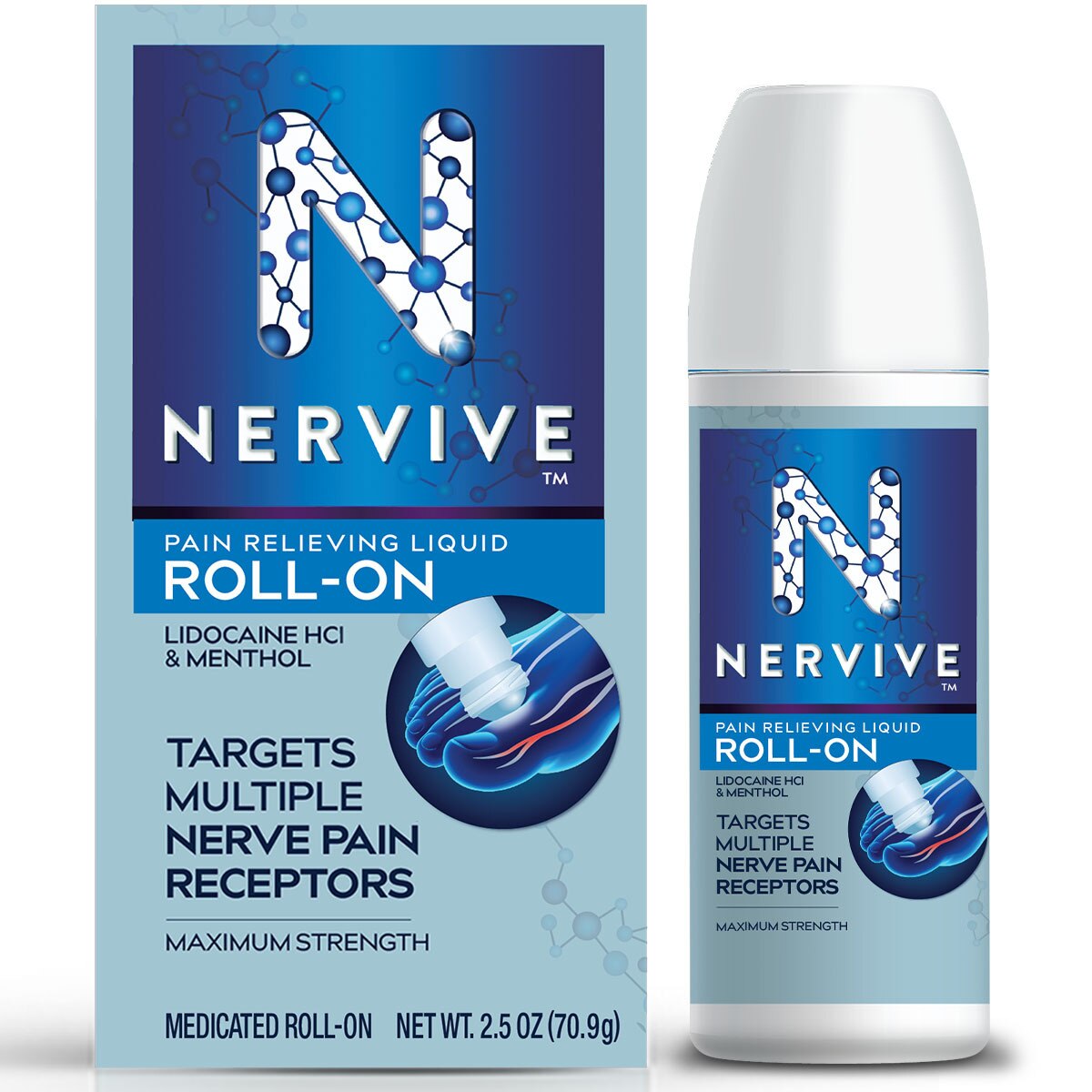 Nervive Pain Relieving Roll-On Liquid, 2.5 Oz , CVS