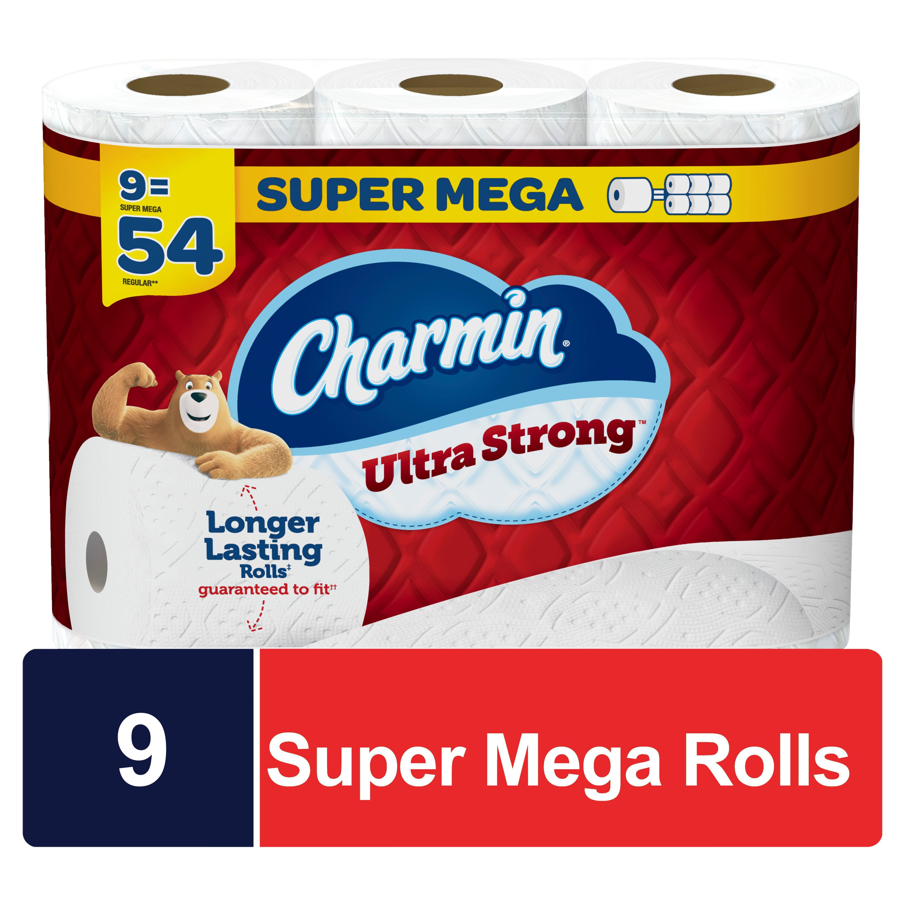 Charmin Ultra Strong Toilet Paper 9 Super Mega Rolls, 363 Sheets Per Roll , CVS