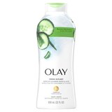 Olay Fresh Outlast Body Wash, Cucumber and Aloe, 22 oz, thumbnail image 1 of 9