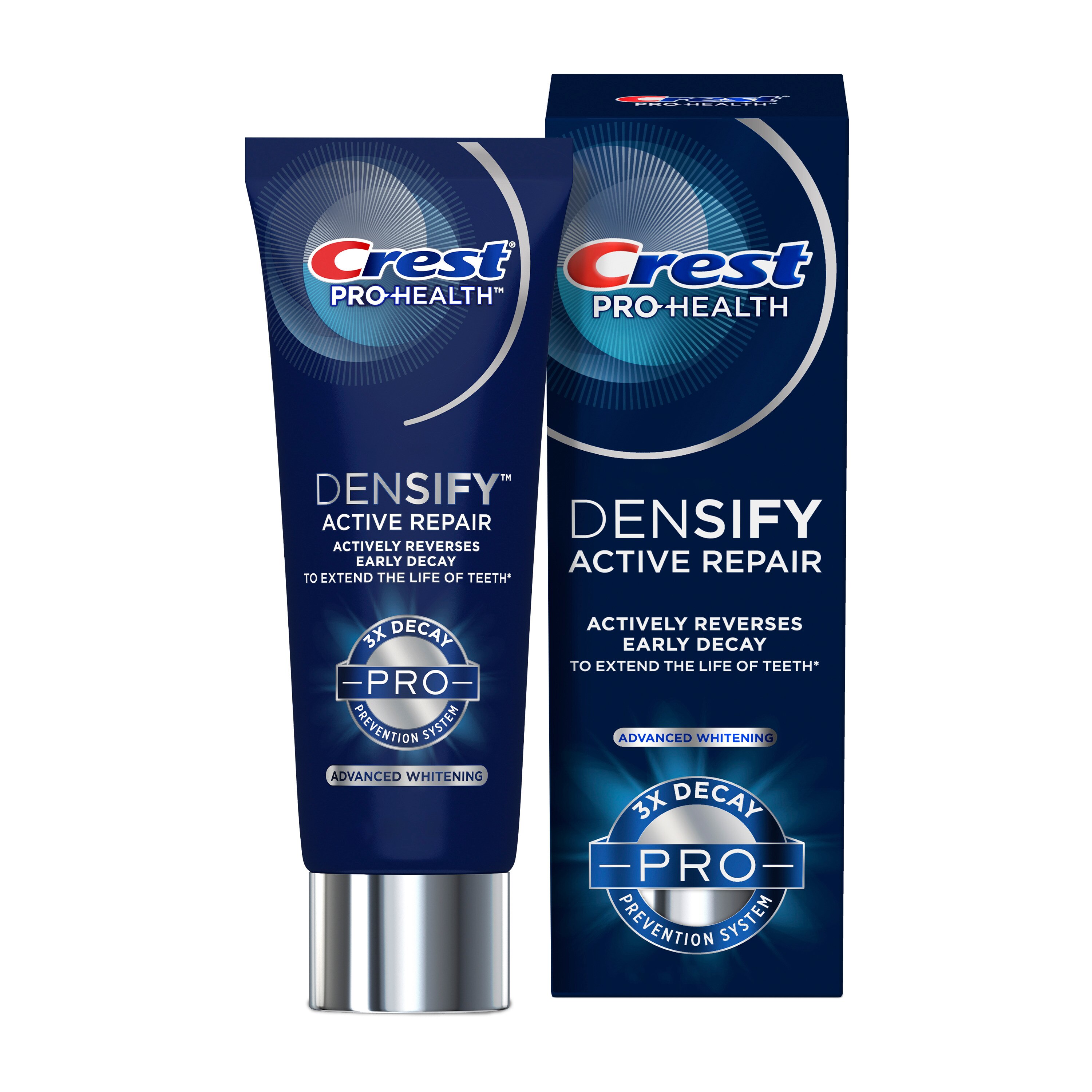 Crest Pro-Health Densify Active Repair Fluoride Toothpaste For Anticavity And Sensitive Teeth, 3x Decay Prevention System, Advanced Whitening, 3.5 Oz