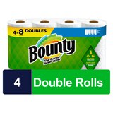 Bounty Select-A-Size Paper Towels, 4 Double Rolls, White, 90 Sheets Per Roll, thumbnail image 1 of 17