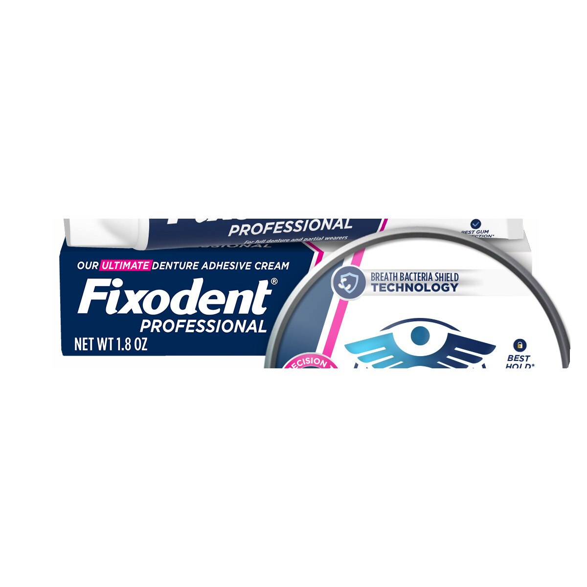 Fixodent Professional Ultimate Denture Adhesive Cream For Full And Partial Dentures, With Breath Bacteria Shield Technology, 1.8 Oz , CVS