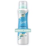 Secret Aluminum Free 48-Hour Deodorant Dry Spray, Midnight Jasmine, 4.1 OZ, thumbnail image 1 of 9