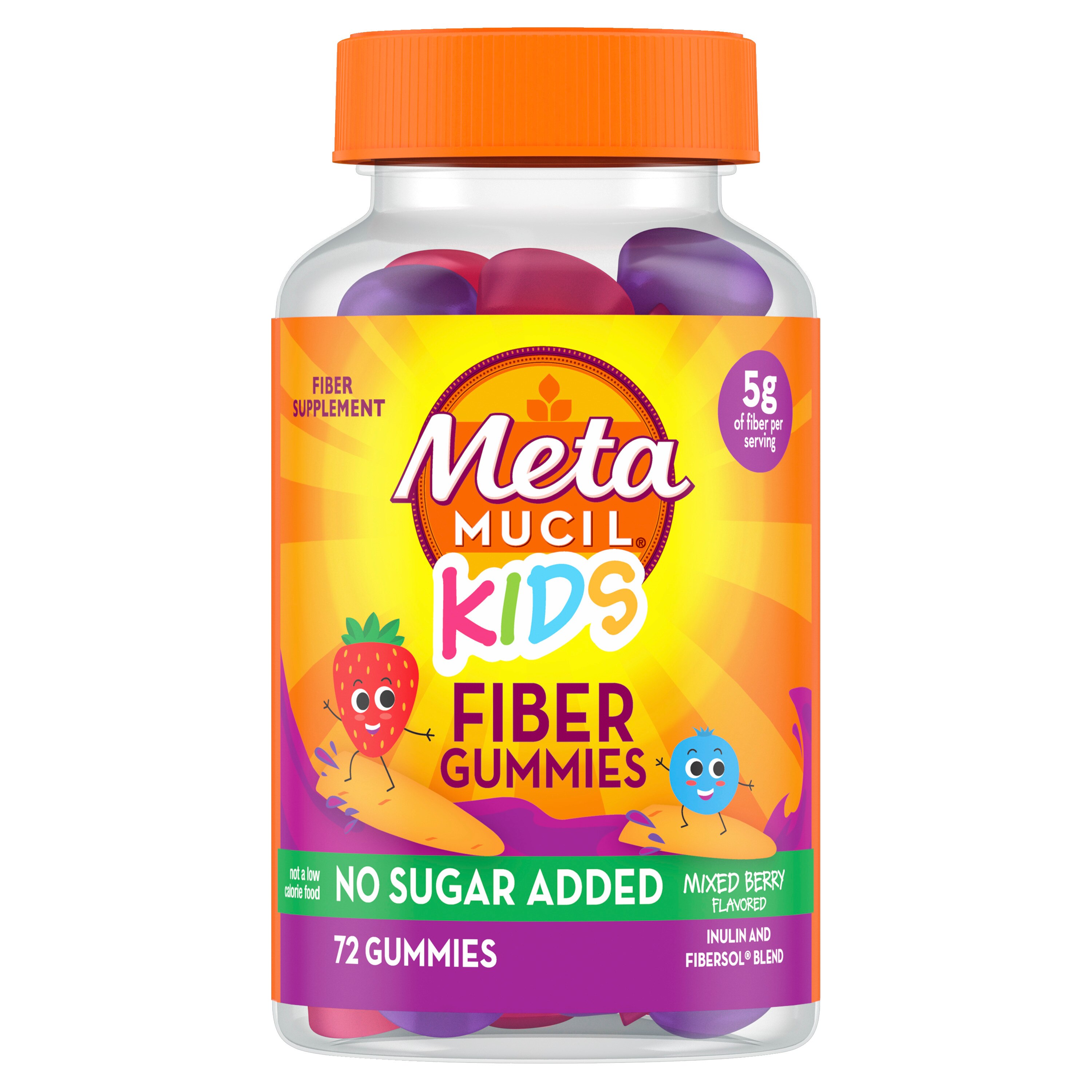 Metamucil Kids Fiber Supplement Gummies, Mixed Berry, 72 Ct , CVS