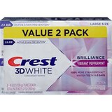 Crest 3D White Brilliance Toothpaste, Vibrant Peppermint, 4.6 OZ, 2 CT, thumbnail image 1 of 4