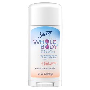 Secret Whole Body Deodorant Stick, Peach & Vanilla, 2.4 OZ