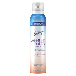 Secret Whole Body Deodorant Spray, Peach & Vanilla, 3.5 Oz , CVS