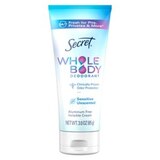 Secret Whole Sensitive Body Cream, Unscented, 3 OZ, thumbnail image 3 of 3