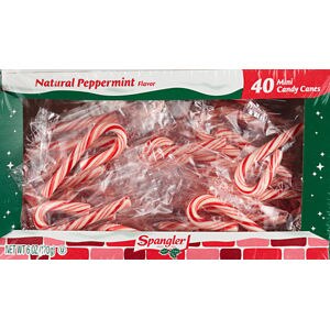 Spangler Mini Candy Canes Natural Peppermint, 40 CT