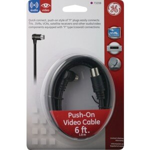 General Electric Push-On Video Cable, 6' , CVS