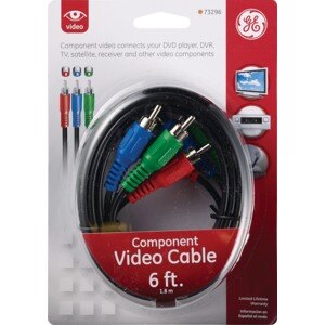 GE Component Video Cable, 6'