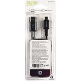 Philips USB-A to USB-C Cable, 6 ft, 15 w, Black, thumbnail image 2 of 3