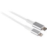 Philips USB-C to Lightning Cable, 3 ft, Braided, White, thumbnail image 3 of 3