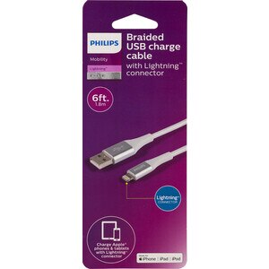 Philips USB-C To Lightning Cable, 4 Ft, Basic, White , CVS