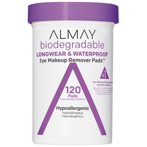 Almay Biodegradable Longwear & Waterproof Eye Makeup Remover Pads, 120 Ct , CVS