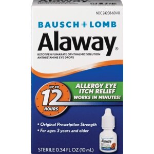 Bausch & Lomb Alaway - Gotas para la picazón de los ojos por alergia, 0.34 oz