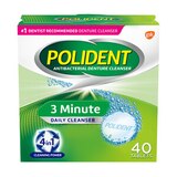 Polident Antibacterial Denture Cleanser, 3 Minute Daily Cleanser, 40 Tablets, thumbnail image 1 of 8