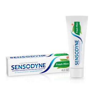 Sensodyne Toothpaste for Sensitive Teeth and Cavity Protection, Fresh Mint