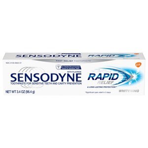 Sensodyne Rapid Relief Extra Whitening Toothpaste With Flouride 3.4 Oz , CVS