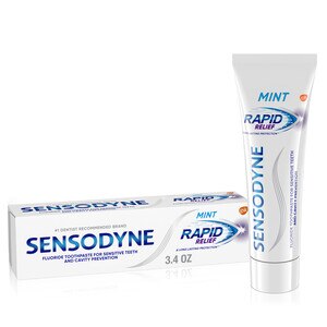 Sensodyne Rapid Relief Sensitive Toothpaste, Mint - 3.4 Ounces