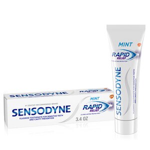 Sensodyne Rapid Relief Sensitive Toothpaste, Mint - 3.4 Ounces - 3.4 Oz , CVS