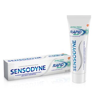 Sensodyne Rapid Relief - Pasta dental para dientes sensibles, Extra Fresh, 3.4 onzas