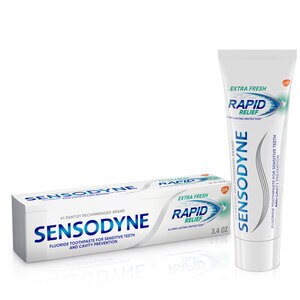 Sensodyne Rapid Relief Sensitive Toothpaste, Extra Fresh - 3.4 Ounces - 3.4 Oz , CVS