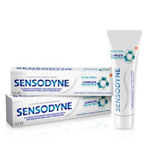 Sensodyne Complete Protection Fluoride Toothpaste For Sensitive Teeth, Antigingivitis, And Cavity Protection, Extra Fresh, 3.4 OZ, 2 Pack , CVS