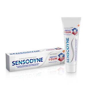 Sensodyne Sensitivity & Gum Whitening Fluoride Toothpaste For Sensitive Teeth, Antigingivitis, And Cavity Protection, 3.4 Oz , CVS